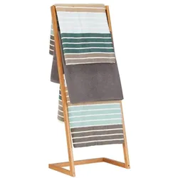 Relaxdays Handtuchhalter Bambus freistehend Hellbraun