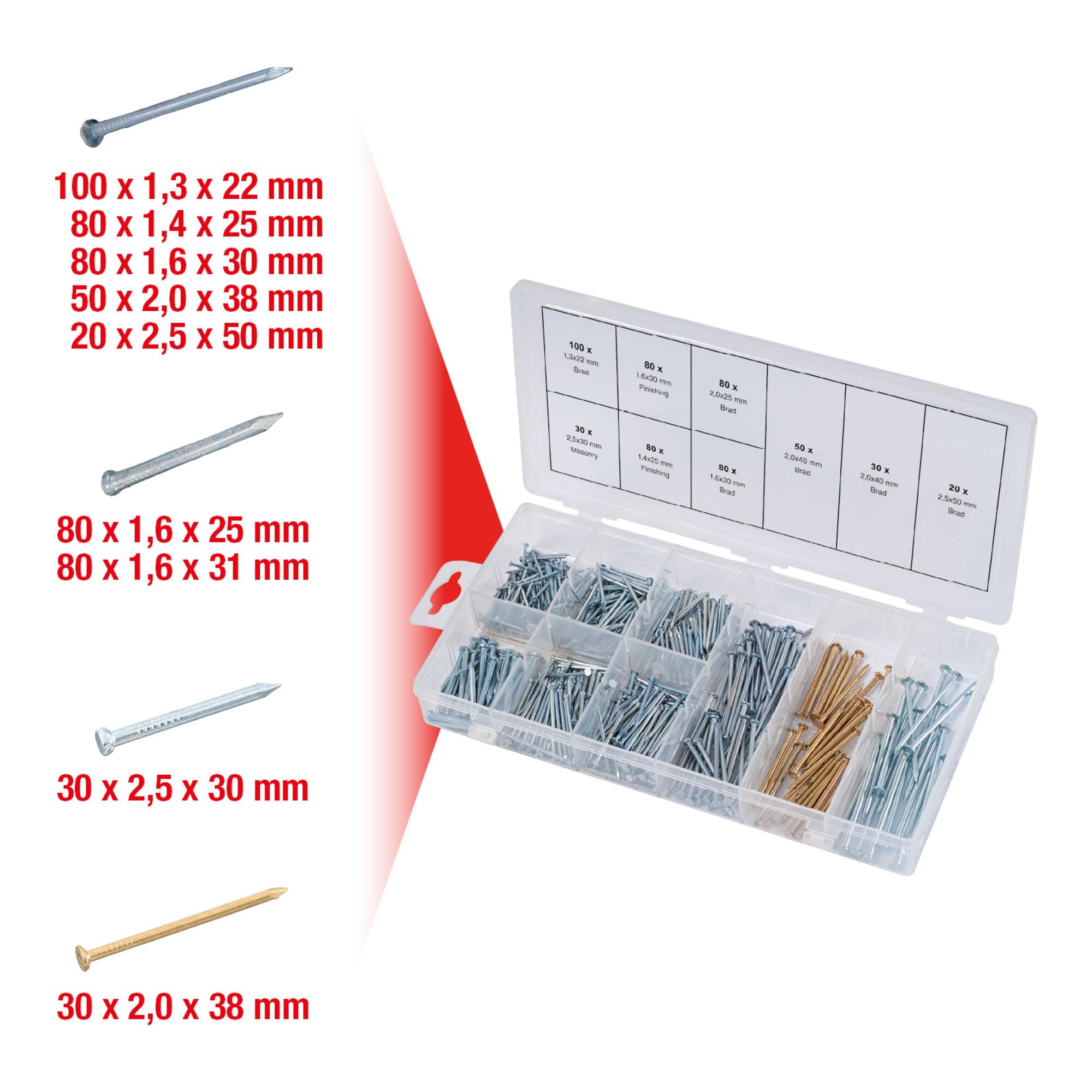 KS Tools Sortiment Nägel,550-teilig (970.0370)
