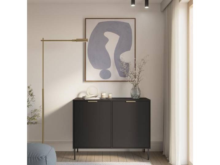 Buffet 2 portes – VENA – Noir – 100 cm