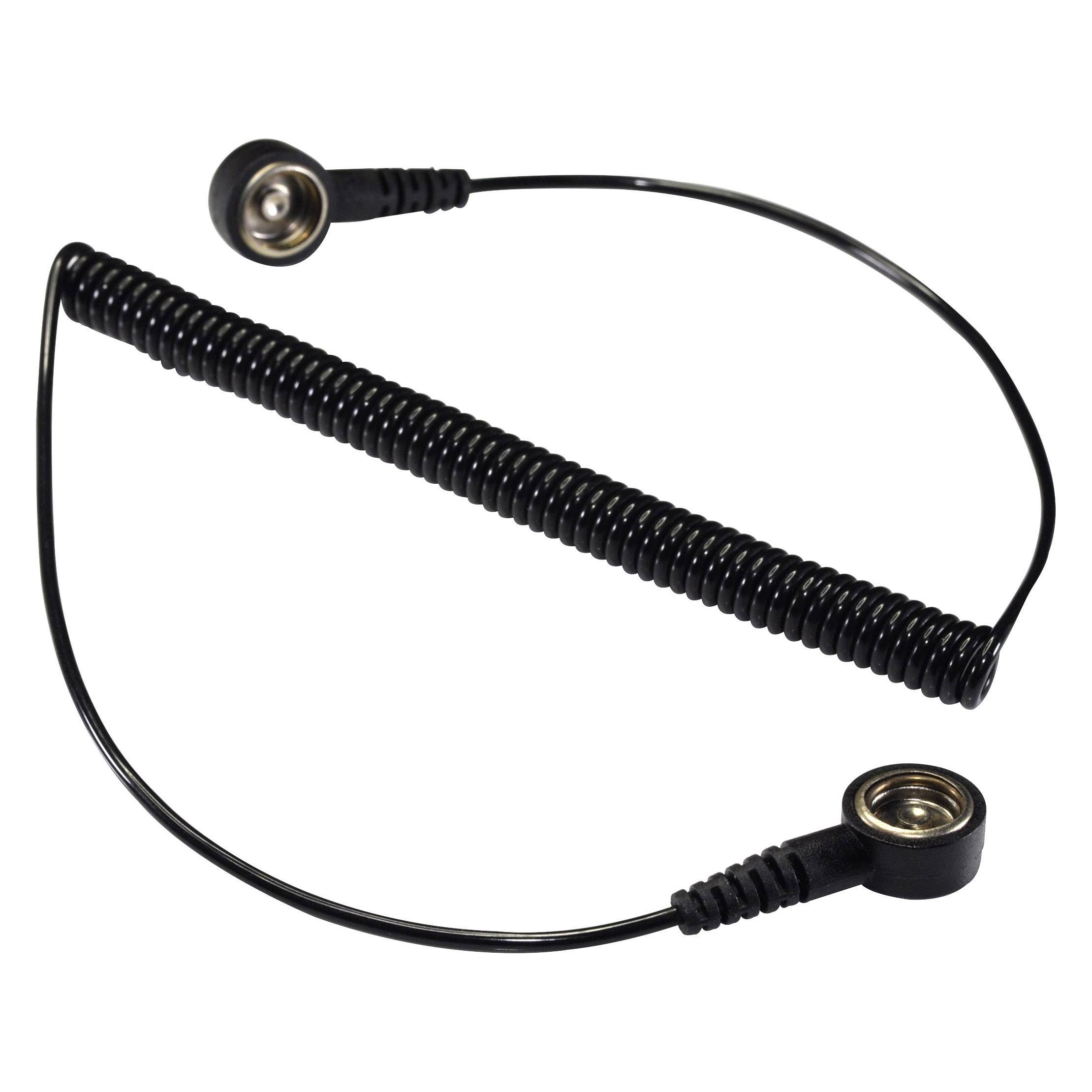 Tru Components ESD-Spiralkabel mit Druckknopf an beiden Enden (Statikschutz) (1364537)