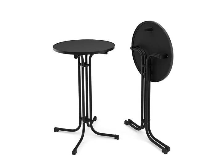 Bistrotisch Stehtisch MARTIN rund 70 x 110 cm schwarz