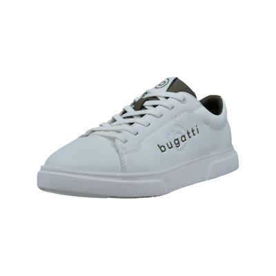 Sneaker BUGATTI "bugatti Sneaker Lederimitat", Herren, Gr. 45, weiß, Lederimitat, Schuhe Sneaker