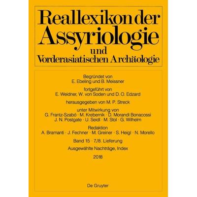 Ausgewählte Nachträge, Index, Taschenbuch von [unknown], De Gruyter, 978-3-11-057554-5