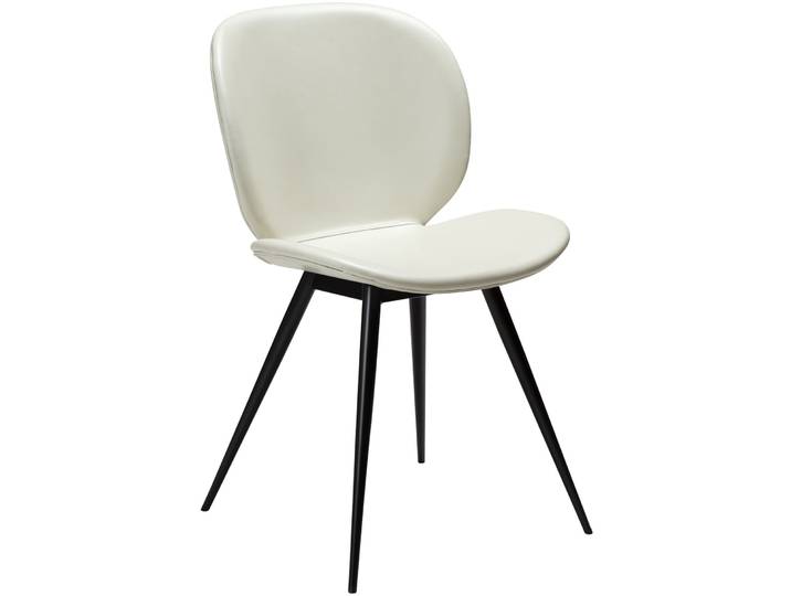 DAN-FORM Stuhl 2er-Set Cloud beige/schwarz Kunstleder