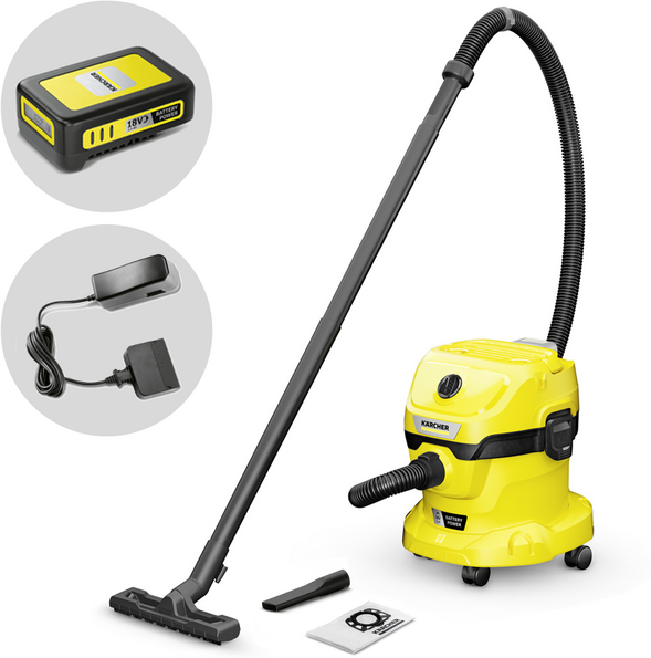 Karcher WD 2-18 - Aspirateur multifonctions - Bidon 12 L - 18V 2,5Ah