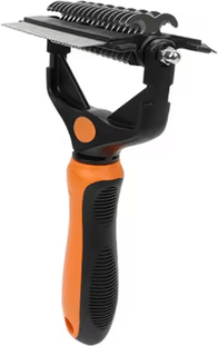 Inspire Picks FurFlow 3 in 1 Deshedding Brush For Dogs & Cats orange
