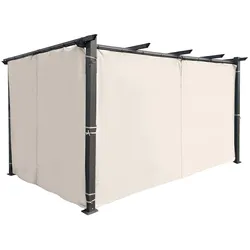 Gardine Seitenvorhang für Pavillon Luxor beige 2 Stück à ca. 3m Breite
