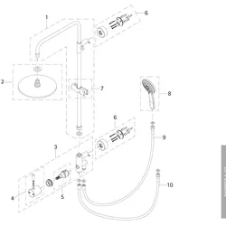 HSK Ersatzteile Verteiler / Funtionsumsteller (Chrom), E98510-1 E98510-1