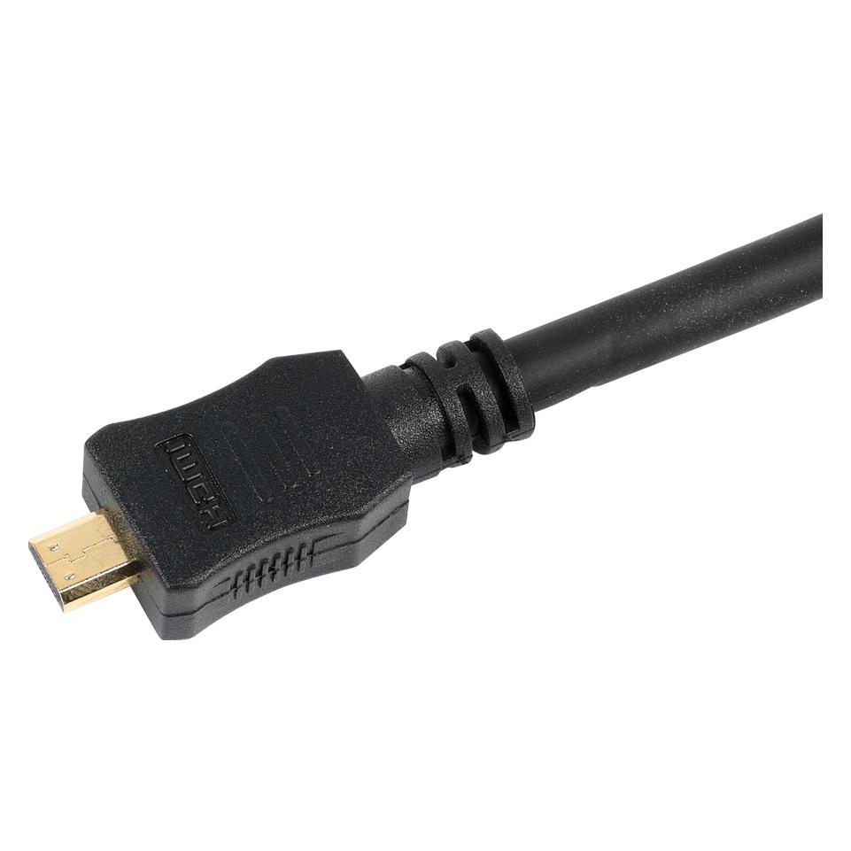 SIGN HDMI to Micro-HDMI Cable 4K, 1m - Black (1 m) (HDMI-SN1013)