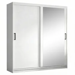 SCHWEBETÜRENSCHRANK Hela mit 2 Türen. 180 cm, Weiß