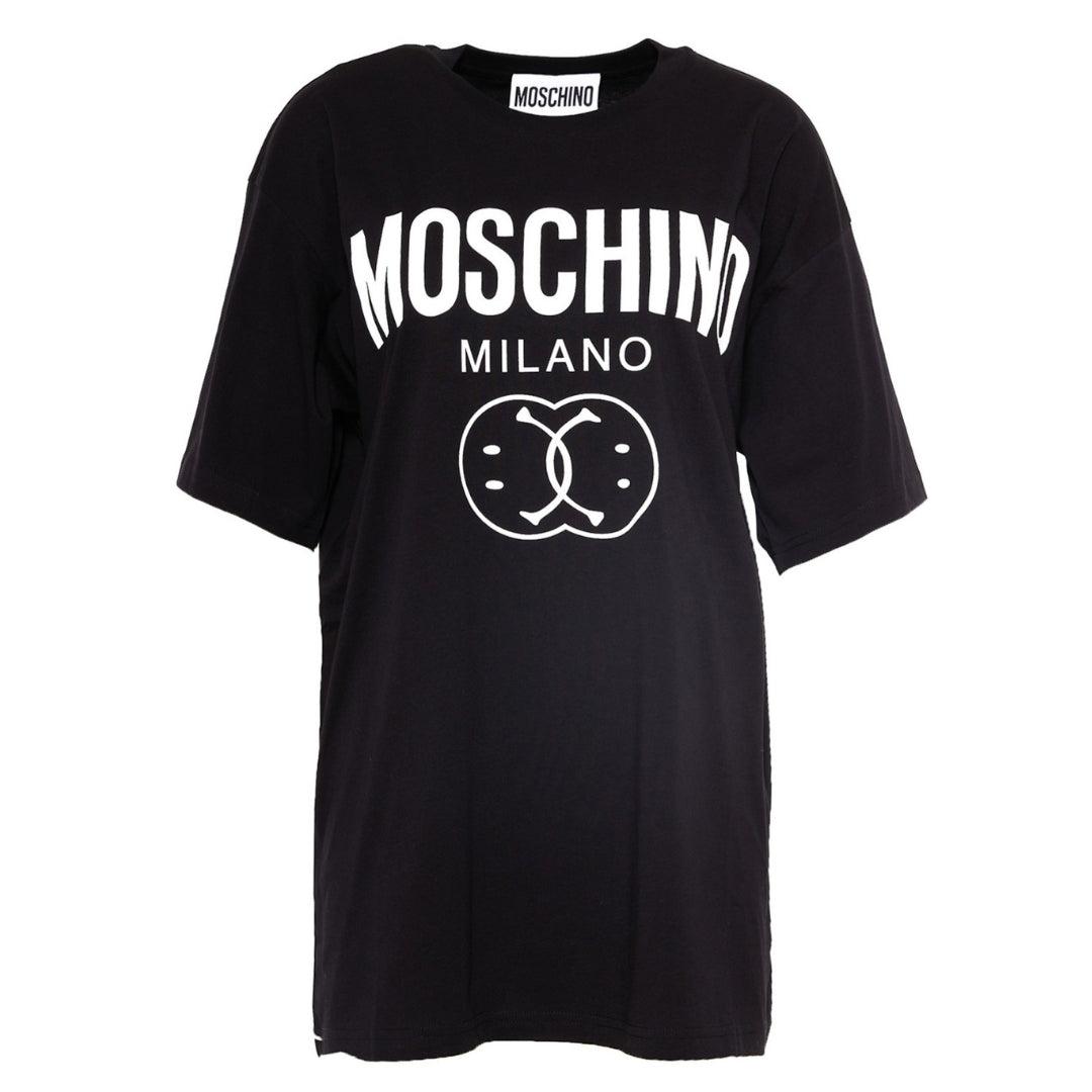 Moschino Double Smiley Zwart Oversize T-shirt