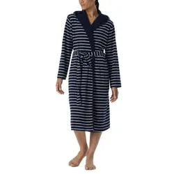 Schiesser Women Terry Bathrobe Marine Large Damen