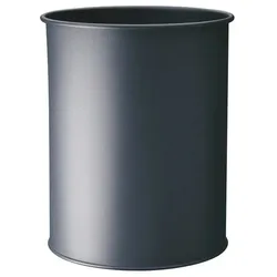 Durable Waste basket metal round 15 Silber