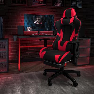 Flash Furniture Desk Bundle - Gaming Desk, Cup Holder, Headphone Hook and Reclining Chair