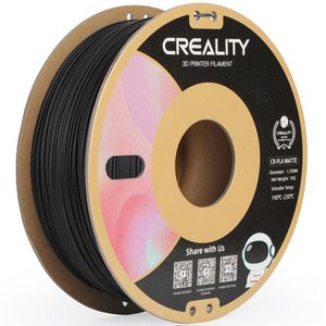 Creality Filament CR-PLA Matte, schwarz, 1,75mm, biobasiert, geruchsarm, matt, 1kg Spule
