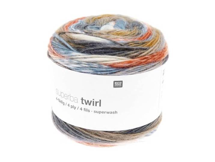 Superba Twirl sokkenwol, 4 draden, 100 GR Rico Design