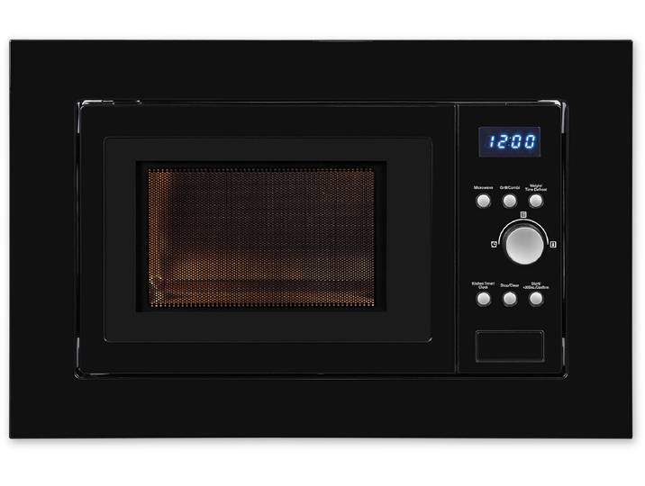 EXQUISIT Einbau-Mikrowelle EMW 1770-G-D-030 schwarz , schwarz (schwarz, glas), Mikrowellen, 30 Sekunden maximale Leistung durch Schnellkoch-Funktion, Einbau-Mikrowelle