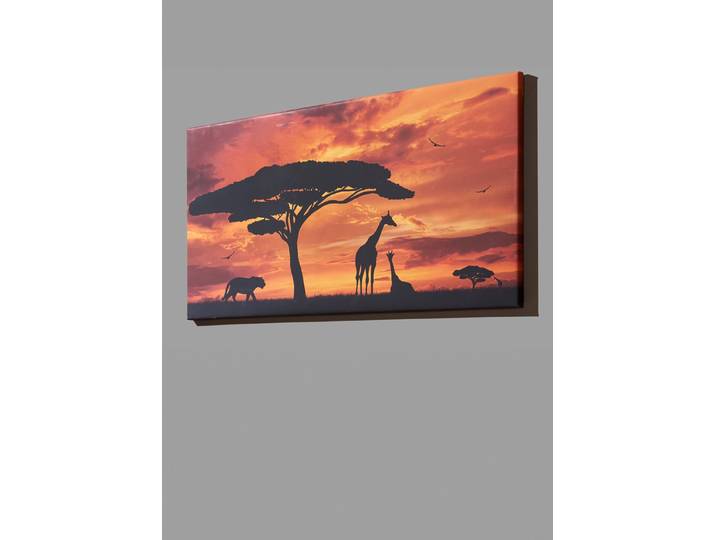 Hochwertiges Leinwandbild, Orange-Gelb-Schwarz
