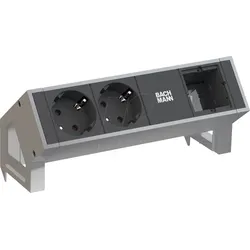 BACH 902.403 - DESK2 2x Schutzkontakt 1x ABD GST18 Inox
