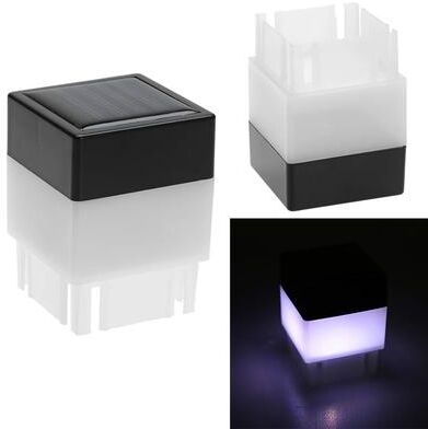 Uplifted Finds LED Solar Column Head Light   Outdoor Powered Pillar Lamp For Fence & Gate Post Decor white Light