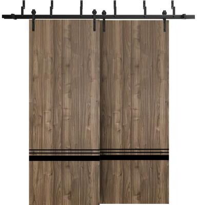 SARTODOORS Planum 0012 Walnut Wood Barn Bypass Doors