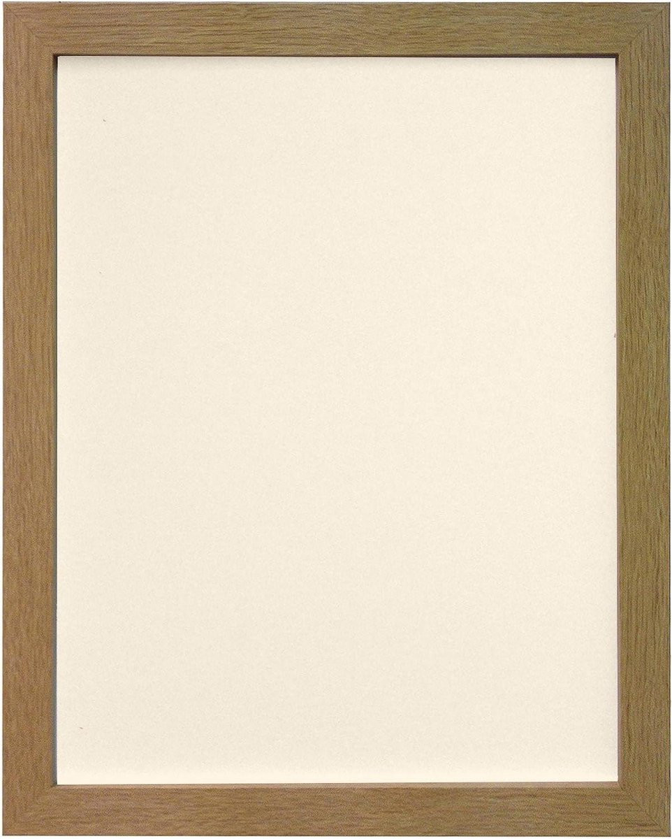 Eikenhouten fotolijst A3 - Wandlijst in de kleur ivoor met backing board