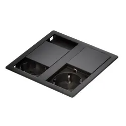 Steckdosenelement VersaHIT Dual in Schwarz matt