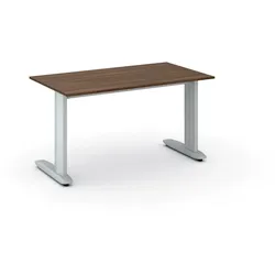 Büroschreibtisch PRIMO FLEXIBLE, 140x80 cm, Nussbaum