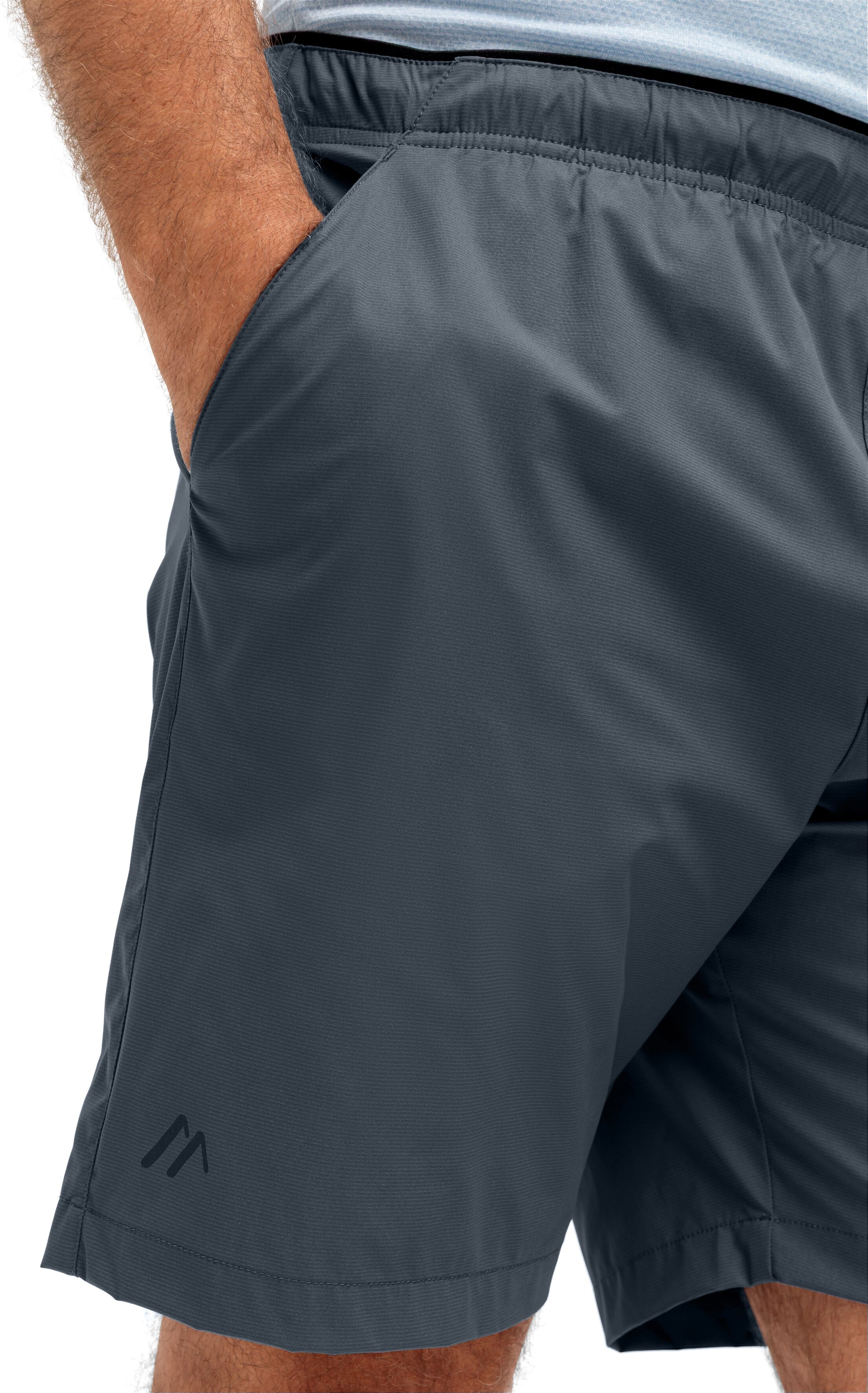 Outdoorhose MAIER SPORTS "Fort Shorts M", Herren, Gr. 50, Normalgrössen, grau, 100% Polyester, Hosen Outdoorhose, kurze Hose Herren, luftige Wanderhose, leichte Outdoorhose, Reg Fit grau 50, Normalgrössen