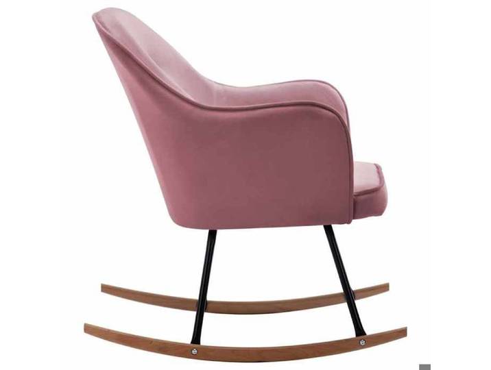 Magnifique Chaise à bascule Rose Velours - design polyvalent - pour maison - Rose 10.85 kg 2026_399588