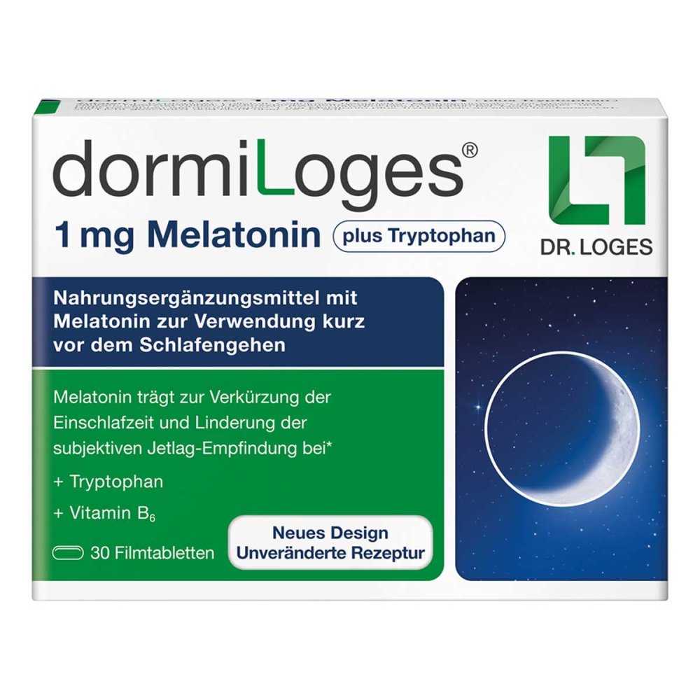 Dr. Loges + Co. GmbH DormiLoges 1 mg Melatonin plus Tryptophan 17544974