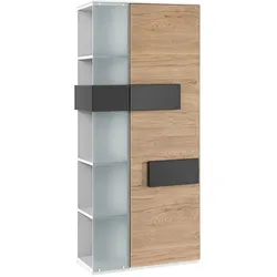 Röhr Vitrinenschrank Clip Holzoptik Braun Eiche