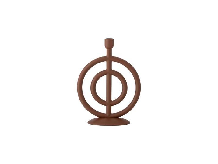 Bougeoir en polyrésine marron, chandelier, rond, style nordique -