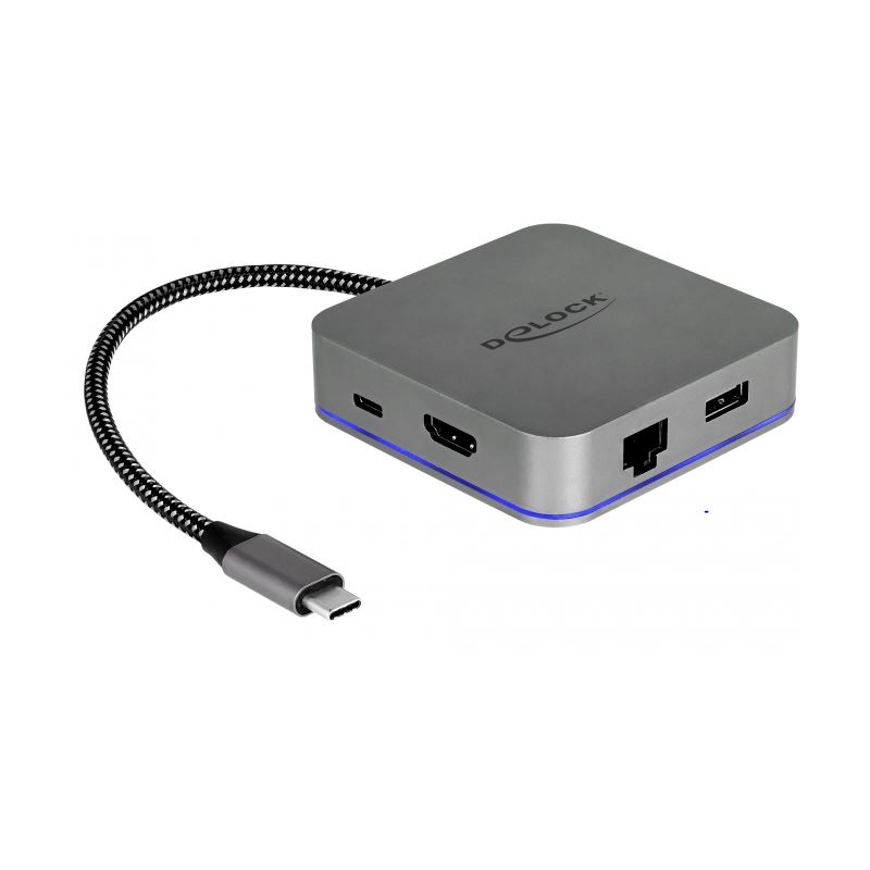 Delock USB Type-CÖ Dockingstation für Mobilgeräte 4K - HDMI/Hub/LAN/ PD 3.0