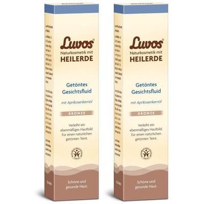 Luvos Naturkosmetik getöntes Gesichtsfluid bronze 2x 2x50 ml Emulsion