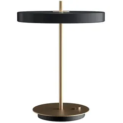 LED-Tischleuchte Asteria Table Umage anthrazit/messingfarben grau, Designer Soren Ravn Christensen, 41.5 cm