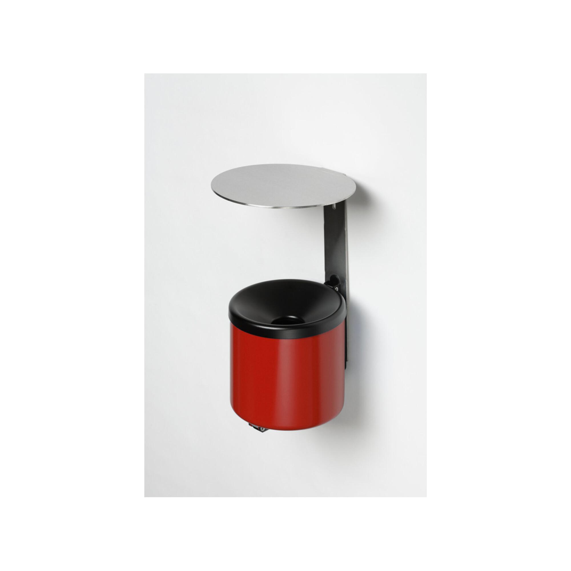 VAR Wandascher WH 16 mit Dach VA rot 2,4 l (32211)