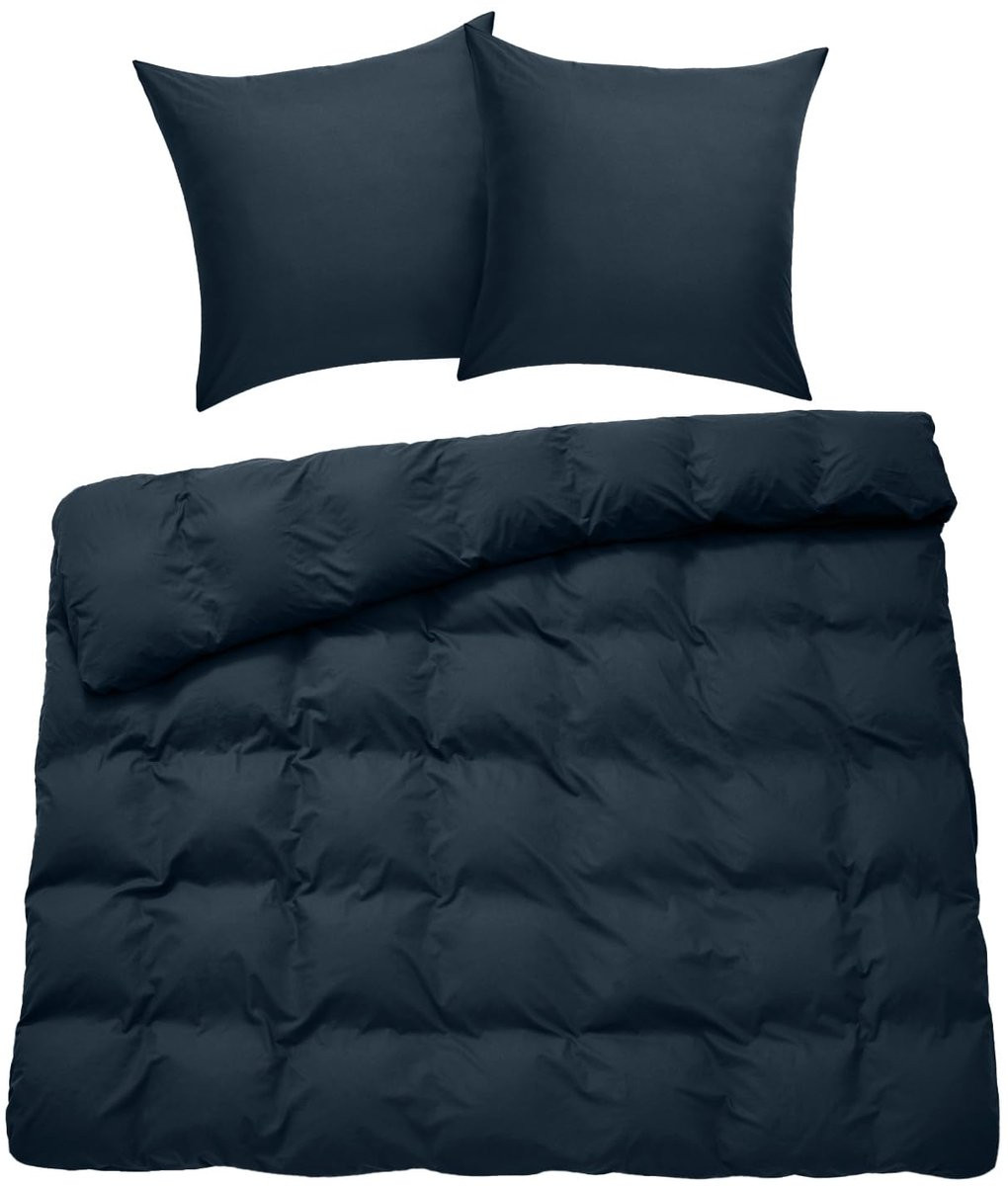 Unyqoos Donkerblauw Katoenen Beddengoedset met Ritssluiting