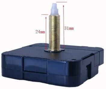 Uplift Essentials Long Shaft Silent Wall Clock Movement DIY Quartz Mechanism Repair Parts & Clockwork Kit 31mm