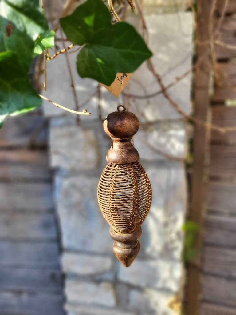 Edelrost houten wanddecoratie Bodhi ovaal
