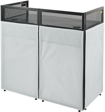 Roadworx DJ Table White Shelf Schwarz lackiert