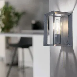 Industrie Stil Wand Leuchte Wohn Zimmer Flur Lampe silber gold gebürstet