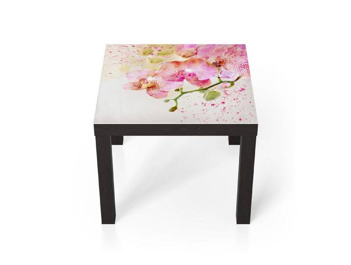 DEQORI Couchtisch 'Orchideenflüstern', Glas Beistelltisch Glastisch modern