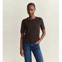 Gant für Damen. 4802414 Kaschmirpullover mit kurzen Ärmeln, braun (S), Lässig, Cachemir, Kurzarm