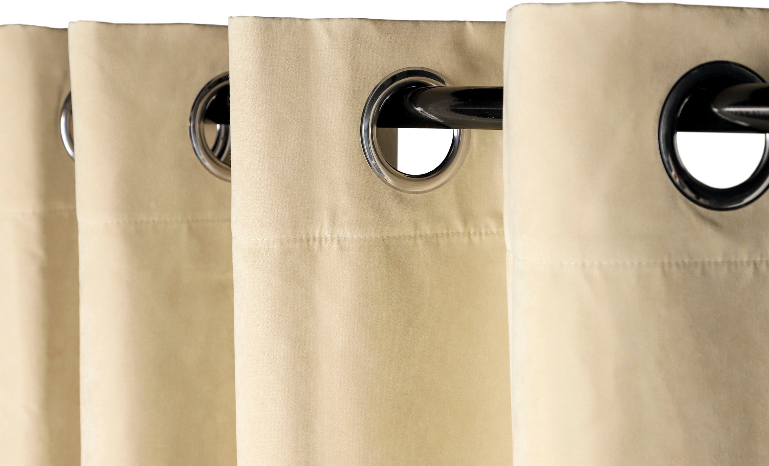 Vorhang "Peachy" Gr. 1, beige (champagner, natur, sand), B:130cm H:250cm, Polyester, SCHÖNER WOHNEN-KOLLEKTION, Gardinen, Vorhang champagner, natur, sand 250cm, Ösen, 130cm