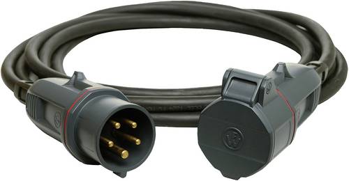 Walther Werke 39100502100100 Strom Verlängerungskabel 16 A Schwarz 10.00 m