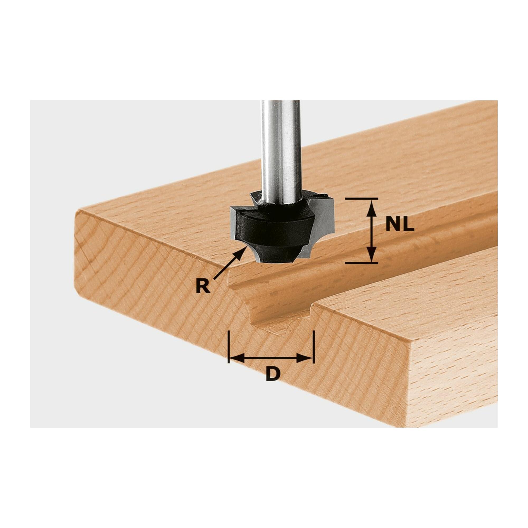 Festool Viertelstabfräser HW Schaft 8 mm HW S8 D23/R6 (491007)