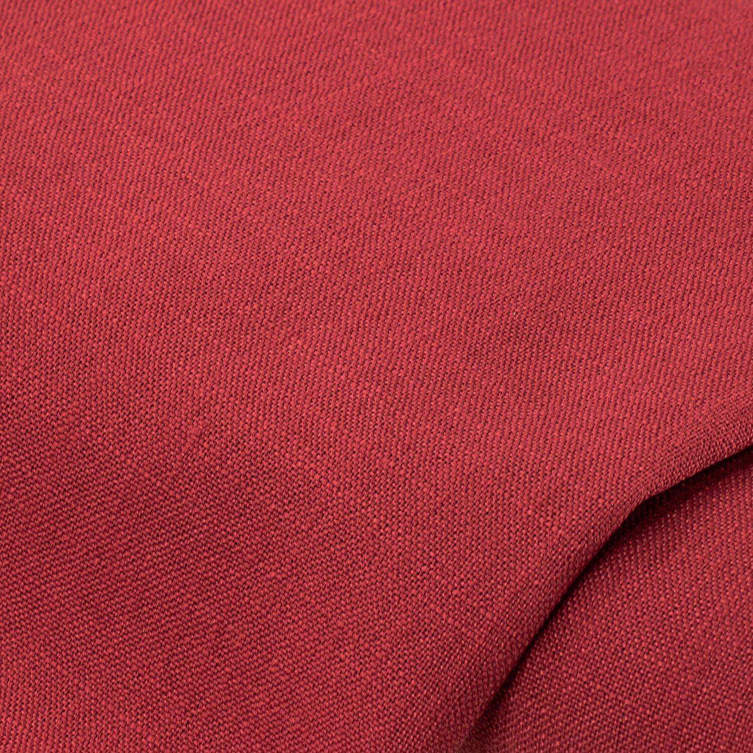Dekostoff in Leinen-Optik "Uni", rot