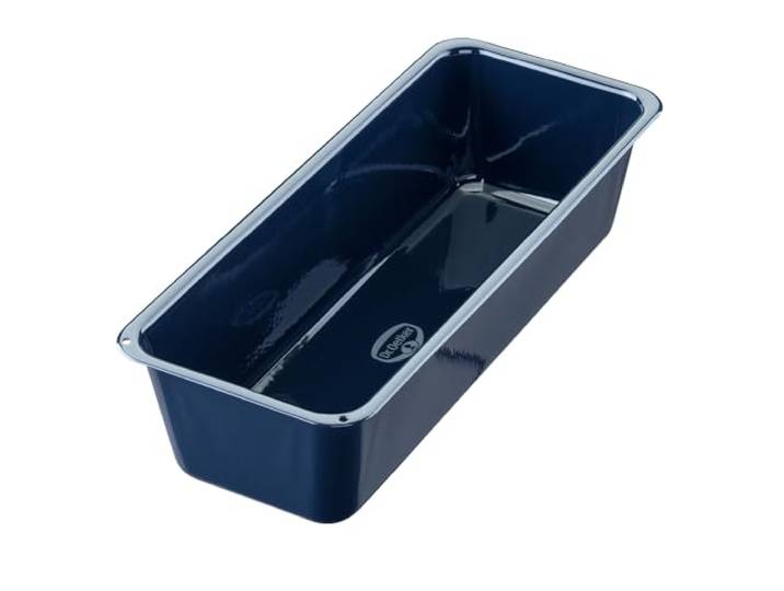 Dr. Oetker Kastenform 30 cm Back-Liebe Emaille – Schnitt- & kratzfeste Backform mit Emaille Beschichtung – 30er Kasten Brotbackform in Dunkelblau