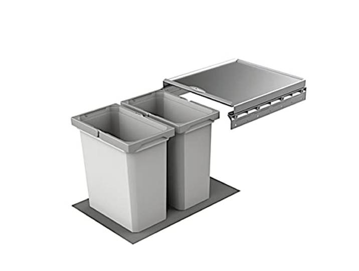 Naber Cox® Box 2T 400-2. Abfallsammler, hellgrau.